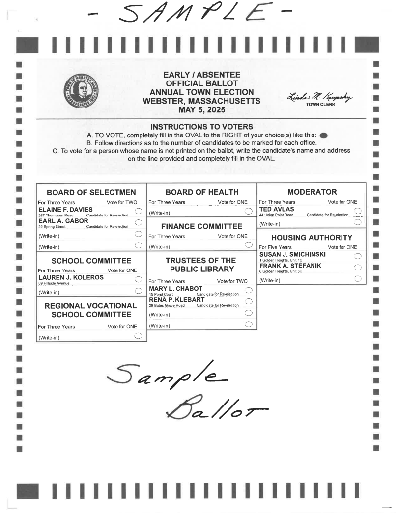 2025 Sample Ballot